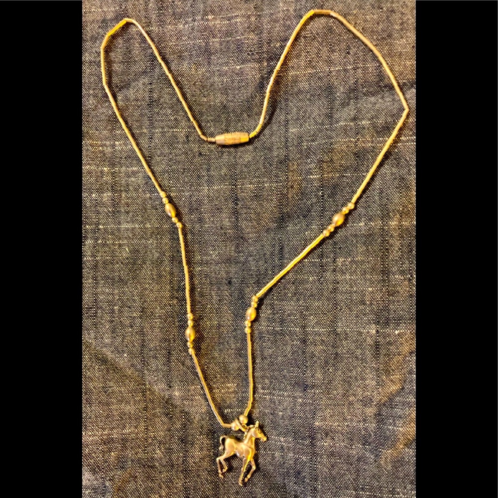 Girl’s Silver Horse Necklace